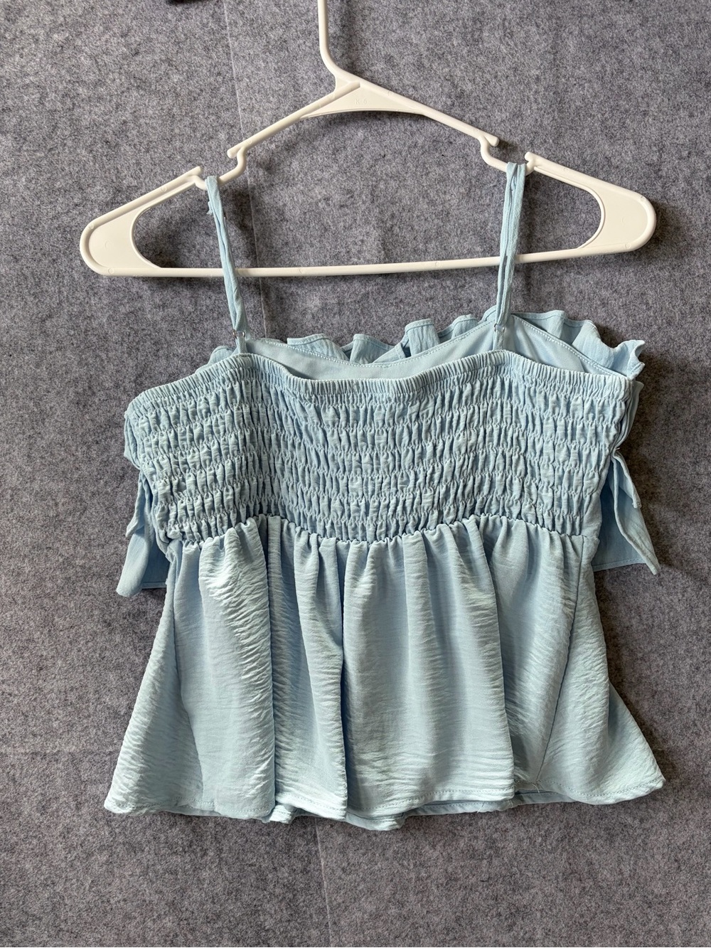 Sienna Sky Cami Top Size S Blue Ruffle with Spaghetti Straps - Picture 3 of 6